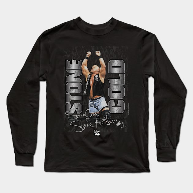 Stone Cold Steve Austin Autograph Long Sleeve T-Shirt by Holman